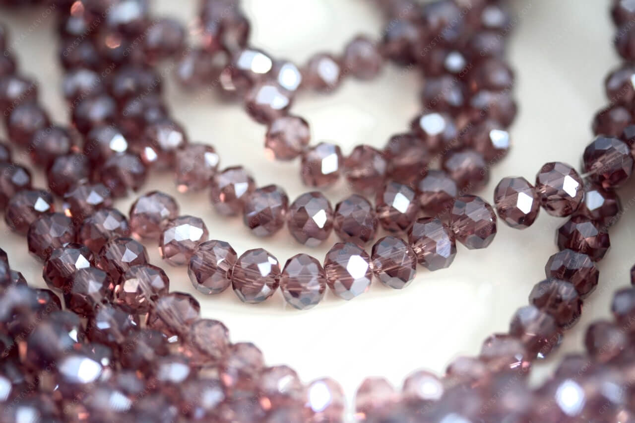 Намистина Рондель Lt. Amethyst AB
